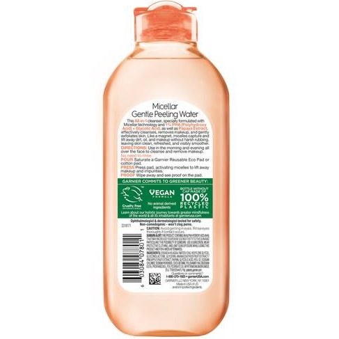 میسلار واتر پیلینگ لایه بردار گارنیر 400 میل GARNIER MICELLAR GENTLE PEELING WATER